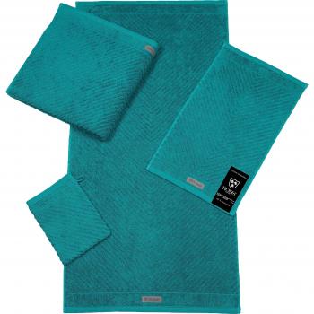 ROSS Handtuch „Smart“ – 2er-Set – Uni‑Rippe, 100 % Baumwolle, Velourslabel