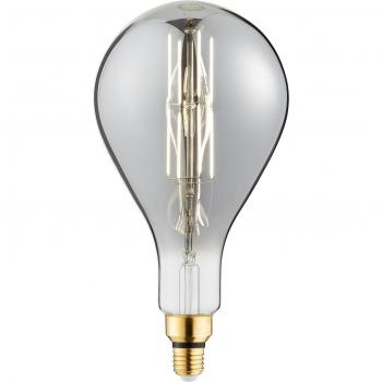 Smoke E27 LED Filament Lamp with Oversized Pear Shape