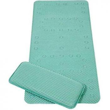 Tappeto da Bagno ClevaMama 7403, 91×43 cm, Blu