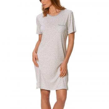 Mey Damen Kurz-Nachthemd 11874 Grau-Melange 46