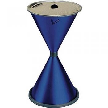 Standascher blau Stahlblech mit Einlegesieb H770xD405mm