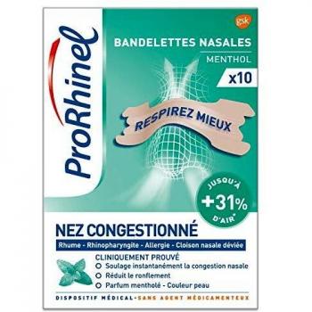 ProRhinel Menthol 10 Bandelettes Nasales