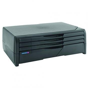 Exponent 44003 Designer Druckerständer mit 4 Schubladen, schwarz