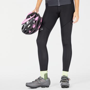 Culote largo de ciclismo Spiuk Anatomic W para mujer, negro intenso, sin tirantes, talla S