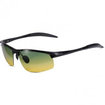 Naloain Sport-Sonnenbrille mit polarisiertem HD-Objektiv, Metallrahmen, Fahrer & Angler