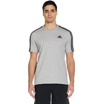 Herren T-Shirt Adidas Essentials 3 Stripes Grau
