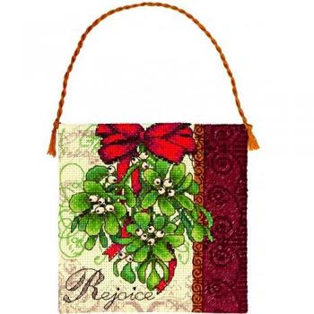 Mistletoe Ornament Cross Stitch Kit – Dimension Details Inside