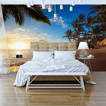 Sable & Palmiers – Papier Peint L 100 × H 70 cm