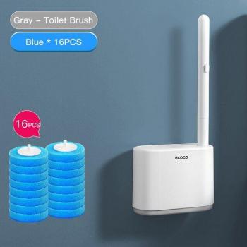 Support de brosse de toilette réutilisable, avec tête de nettoyage incluse
