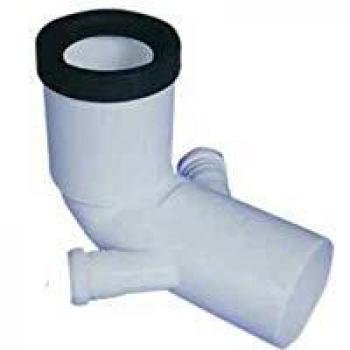 Prolongata WC Curva con Due Collegamenti Idrici