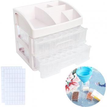 Mosaic Craft Bead Box with Multiple Layers