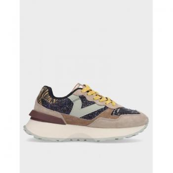 Victoria Sneaker Rush Glitter e Stampa Animalier Nera EU 40