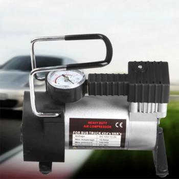 150psi 12V Metal Car Tire Inflator with Portable Design and 3 Adaptor Kits