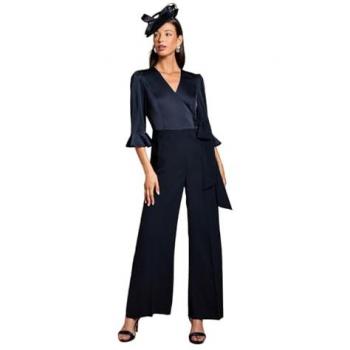 Elegant Navy Side‑Tie Jumpsuit