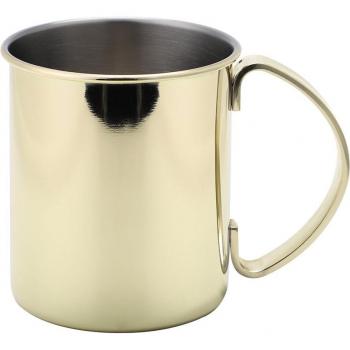 Moscow Mule Becher Set 2tlg, Edelstahl, gold, 1000 ml