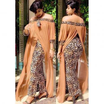 Muslim Abaya Leopard Print Dress