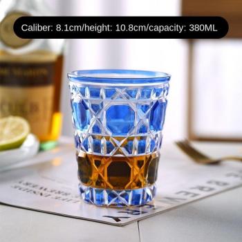 380ml Rattan Lattice Crystal Wine Glass