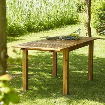 Table Extensible Naturelle Acacia 120x75