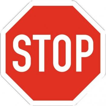 Panneau Stop RAL 900mm Octogonal