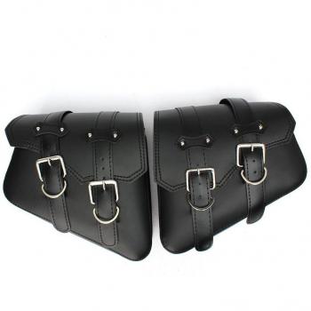 2x Black Universal Saddlebag for Motorcycles