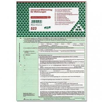 Mietvertrag universal 2-fach SD