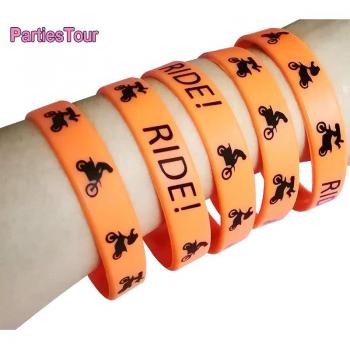 Bracelets en silicone moto 15 pièces
