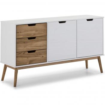 Buffet Commode Chic 3 Tiroirs 2 Portes Longueur 140 cm