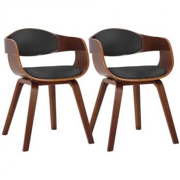 Chaise de salle à manger en similicuir avec accoudoirs
