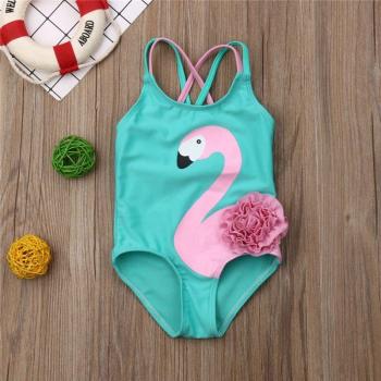 Cute Flamingo Bathing Suit for Baby Girls