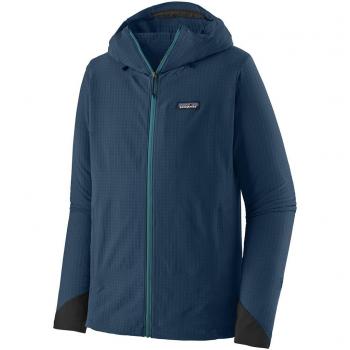 Giacca con cappuccio Patagonia R1 Techface Uomo Blu