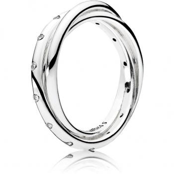 Pandora Ring „Verflochtene Linien“ – 191034CZ‑58, 58 g