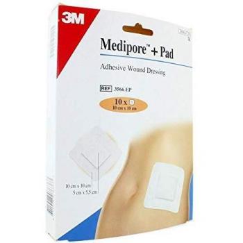 Pansement Stérile 3M Medipore+ 10x10 cm 10 unités