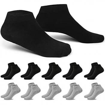 Sport Calze EKSHER 10 Paia Uomo 47-50 Nero/Grigio
