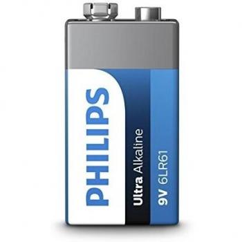 Batería 9V Philips Ultra Alcalina 6LR61E1B/10