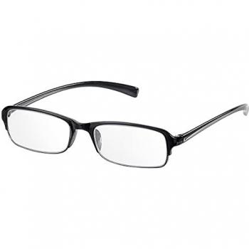 Lunettes de lecture flexibles +2,0 Noir Classique Mixte