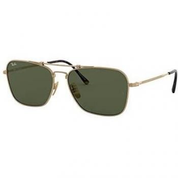Lunettes de soleil Ray-Ban RB8136 col. 913658 brossé demi-brillant blanc or Unisexe Carré Or