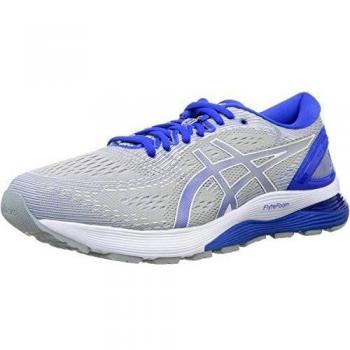 Asics Men's Gel-Nimbus 21 Lite-show Running Shoes, Mid Grey/Illusion Blue, 7.5 UK