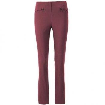 Sous-ventil Pantalon Louisa, Coupe Ajustée, Intérieur Molletonné – Bordeaux, 48
