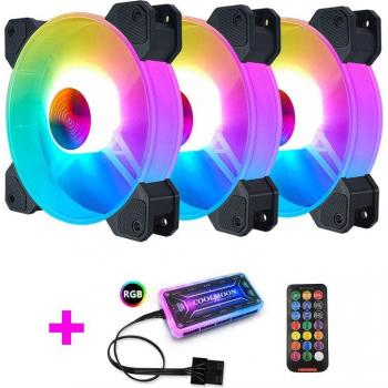 COOLMOON F-YH 120mm Quiet RGB Fan with IR Remote