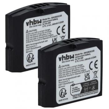 Remplacement BA‑300 : 2 pièces 140 mAh pour casque audio Sennheiser