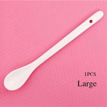 Mini Cucharilla de Té Blanco Cerámico para Helado