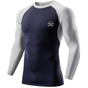 T Shirt Sportiva a Compressione Uomo MEETWEE Manica Lunga Asciugatura Rapida