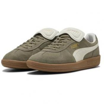 Calzature Sportive Puma Palermo Premium in Suede Verde Uomo Taglia 44