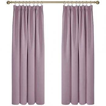 Deconovo Blackout Curtains 52x72 Inch Light Pink 2 Panels