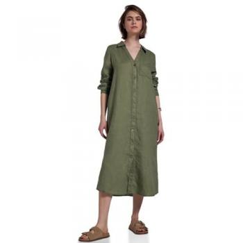 Street One Studio Grünes Leinenkleid für Damen