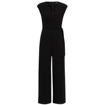 Zero Damen Jumpsuit mit Wickeloptik in Schwarz, Größe 40