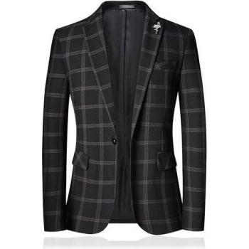 Premium Slim Fit Plaid Jacket for Men S-3XL