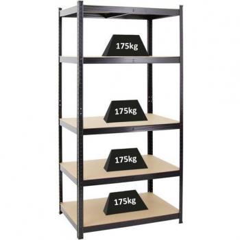 PROREGAL® TAURUS Regal für schwere Lasten, 180x90x60 cm, Schwarz