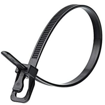 EveryTie 10 In 50Lb Black Releasable Tie