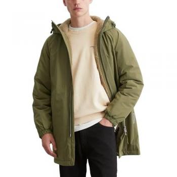 Marc O'Polo DENIM Parka mit 2-Wege-Reißverschluss, Kapuze, Leistentaschen